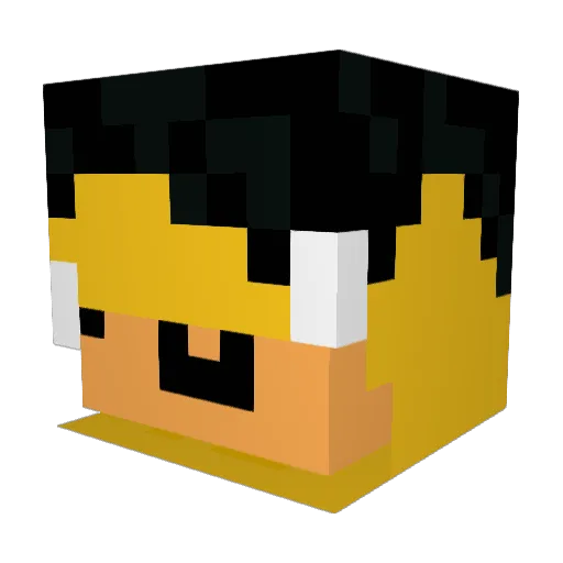Andypitid Minecraft avatar head, 3D render