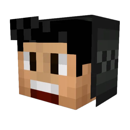 Andysng Minecraft avatar head, 3D render