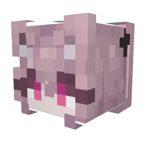 Andywii Minecraft avatar head, 3D render