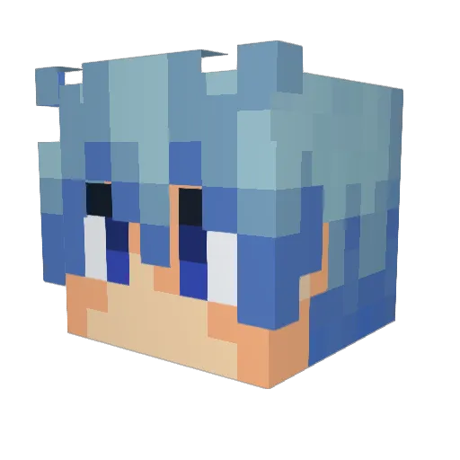 Andyyyleo Minecraft avatar head, 3D render