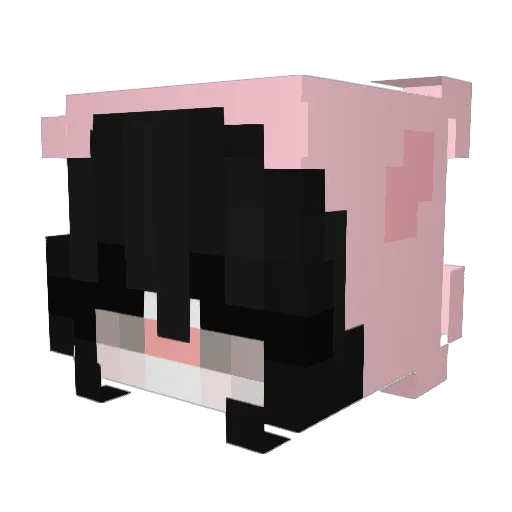 Andzelinaa Minecraft avatar head, 3D render
