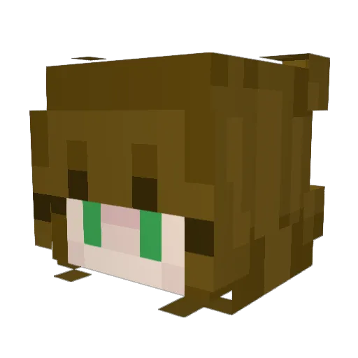 AneChristinaa Minecraft avatar head, 3D render