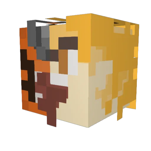 AneCuB Minecraft avatar head, 3D render