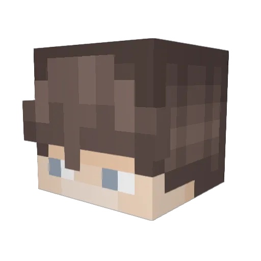 Aneaxx Minecraft avatar head, 3D render