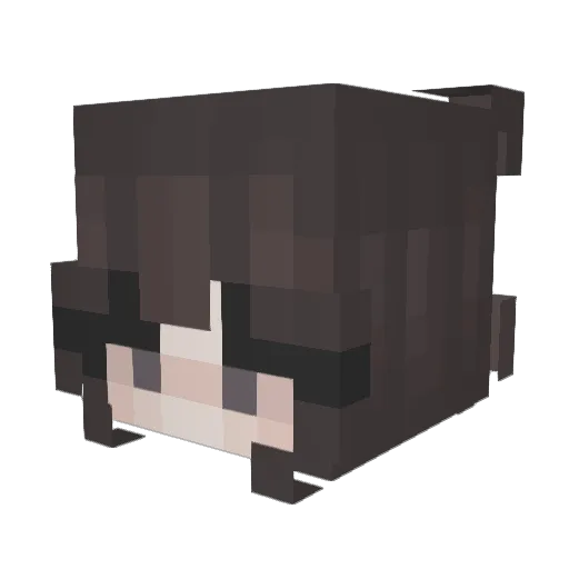 Aneettee Minecraft avatar head, 3D render