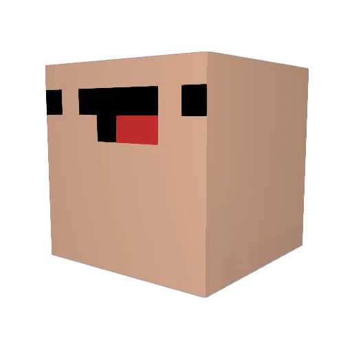 Anejey Minecraft avatar head, 3D render