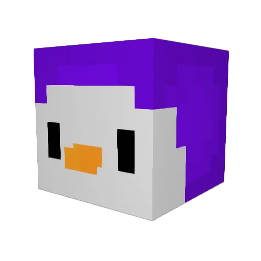 Anekan Minecraft avatar head, 3D render