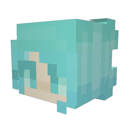Anemiique Minecraft avatar head, 3D render