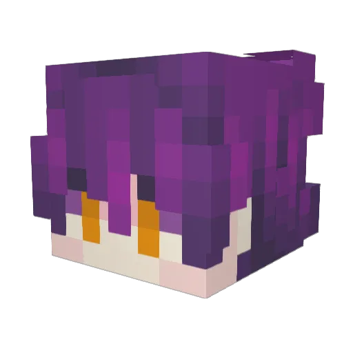 Anemoir Minecraft avatar head, 3D render