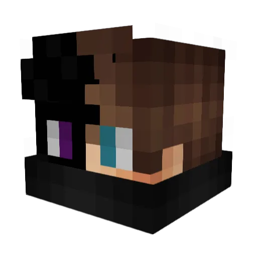 Anendry Minecraft avatar head, 3D render