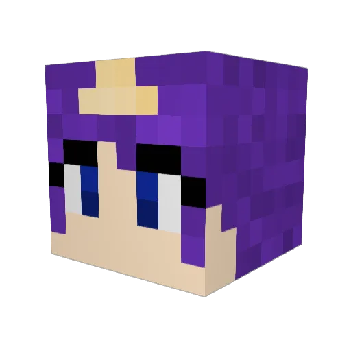 Aneskrrt Minecraft avatar head, 3D render