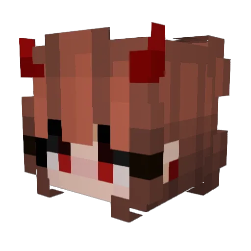 Anessa_ Minecraft avatar head, 3D render