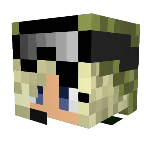 Aneta_B Minecraft avatar head, 3D render