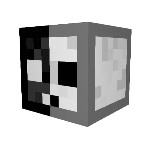 AnexMC Minecraft avatar head, 3D render