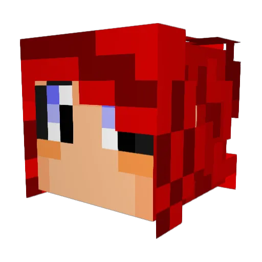 Anexia Minecraft avatar head, 3D render