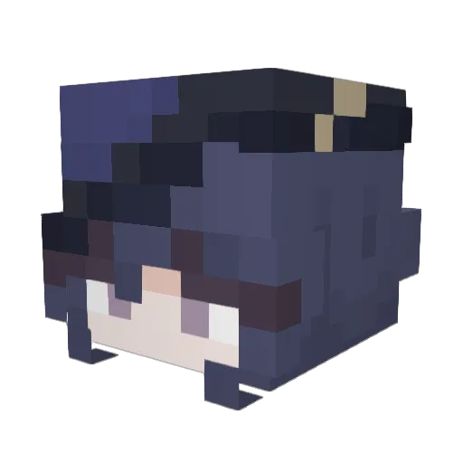 Anferos Minecraft avatar head, 3D render
