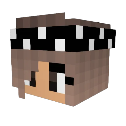Anfilya Minecraft avatar head, 3D render