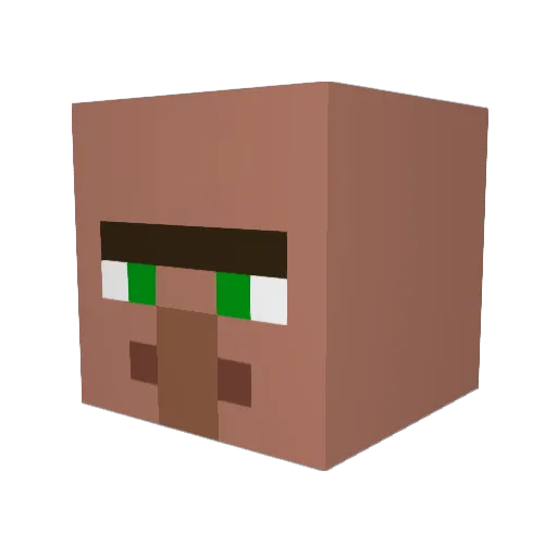 Anfomy Minecraft avatar head, 3D render