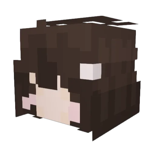 Ang0ria Minecraft avatar head, 3D render