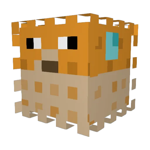 Ang1eM Minecraft avatar head, 3D render