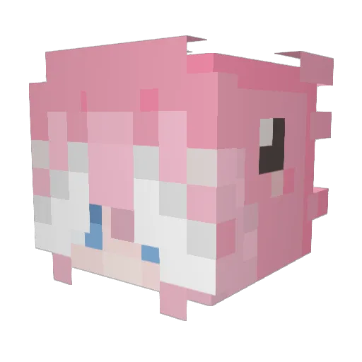 Ang3linDisguise Minecraft avatar head, 3D render
