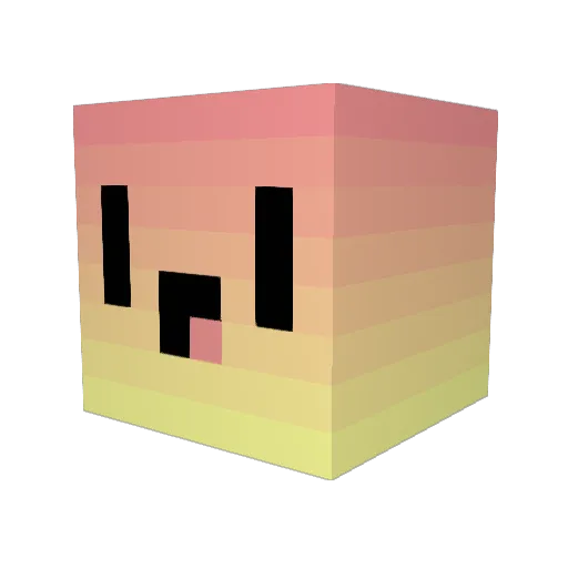 Ang_nya Minecraft avatar head, 3D render