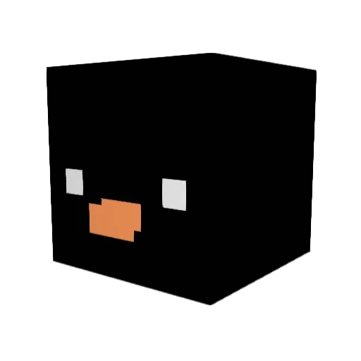 Angakkoq Minecraft avatar head, 3D render