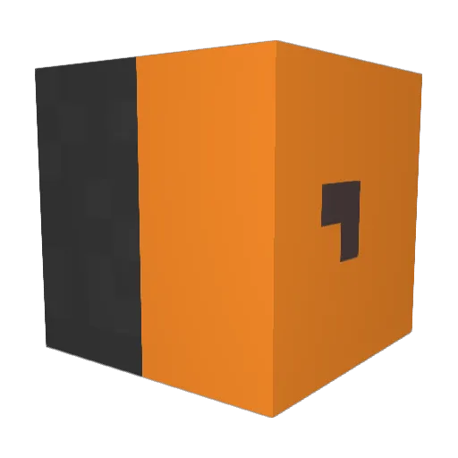 Anganso Minecraft avatar head, 3D render