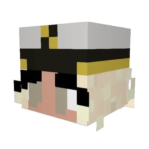 Angarika Minecraft avatar head, 3D render