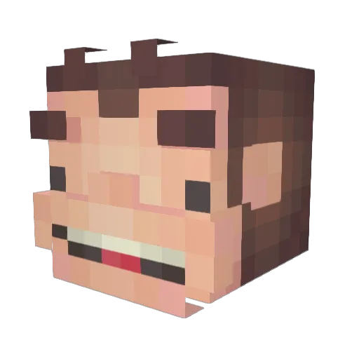 Angdeep Minecraft avatar head, 3D render