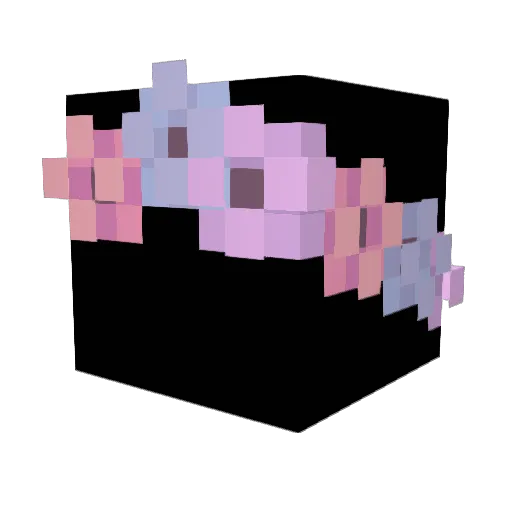 Ange1May Minecraft avatar head, 3D render