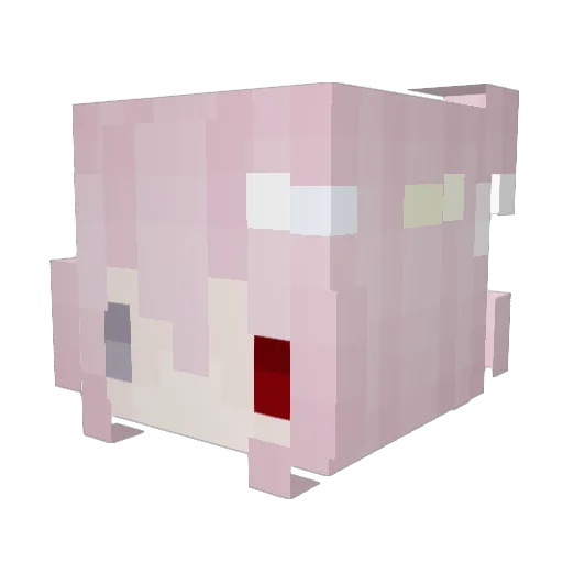 Ange1fox1 Minecraft avatar head, 3D render
