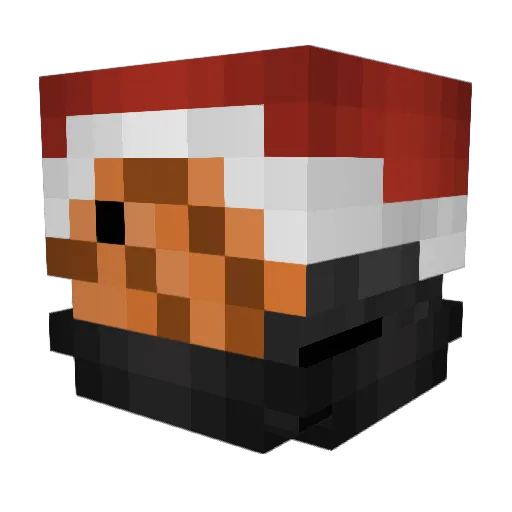 AngeKo Minecraft avatar head, 3D render