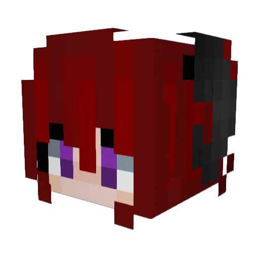 Ange_Dragonou Minecraft avatar head, 3D render