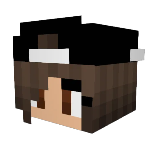 Ange_Girl_05 Minecraft avatar head, 3D render