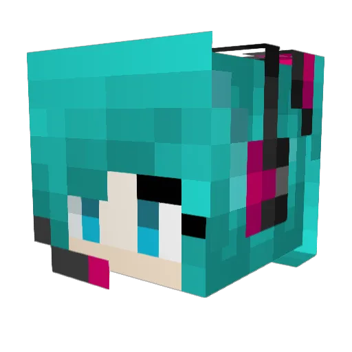Angeallen512 Minecraft avatar head, 3D render