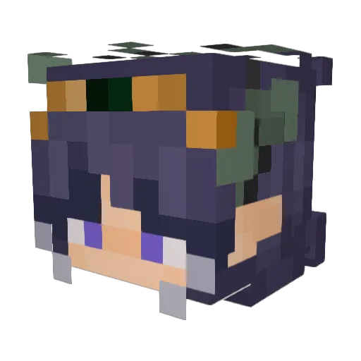 Angeez00 Minecraft avatar head, 3D render