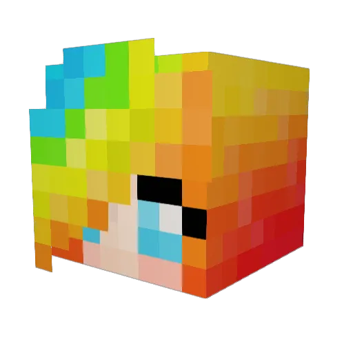 Angel0718 Minecraft avatar head, 3D render