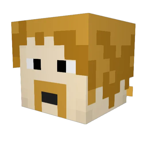 Angel0os12 Minecraft avatar head, 3D render