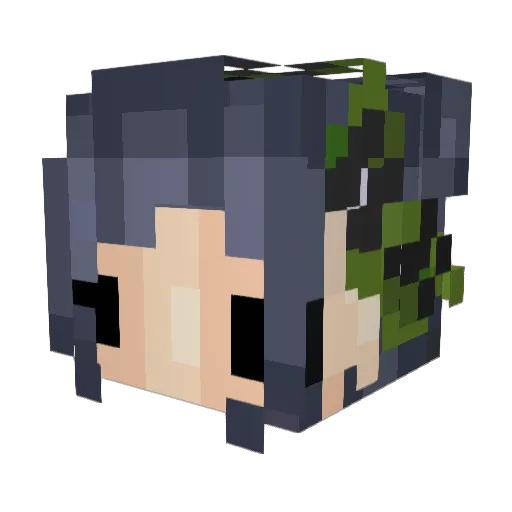 Angel115 Minecraft avatar head, 3D render
