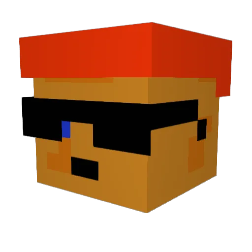 Angel1221 Minecraft avatar head, 3D render