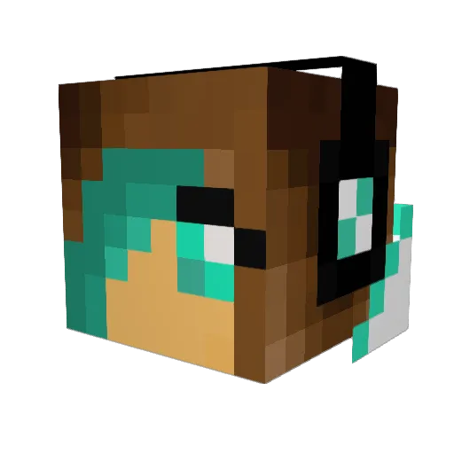 Angel173 Minecraft avatar head, 3D render