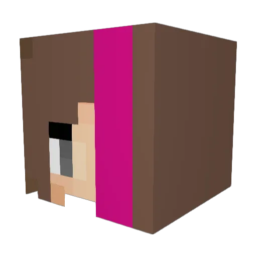 Angel21338 Minecraft avatar head, 3D render