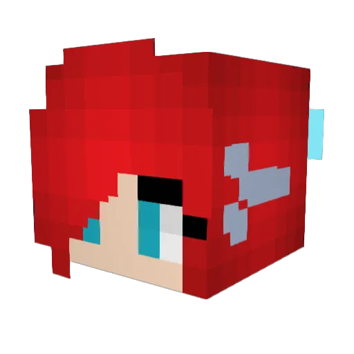 Angel37713 Minecraft avatar head, 3D render