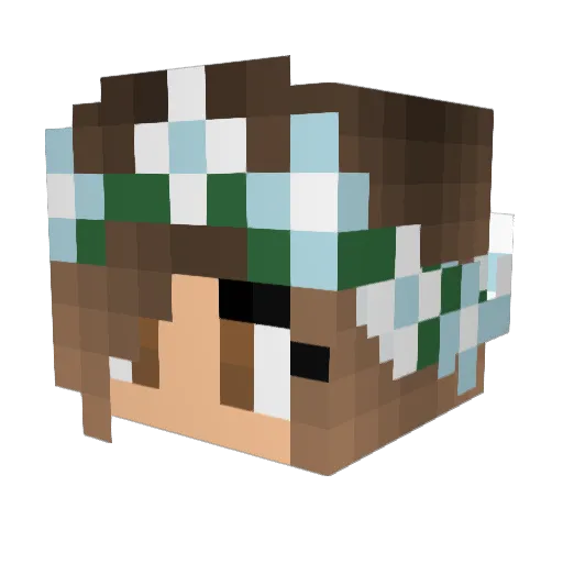 Angel4402 Minecraft avatar head, 3D render