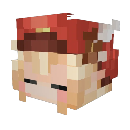 Angel756 Minecraft avatar head, 3D render