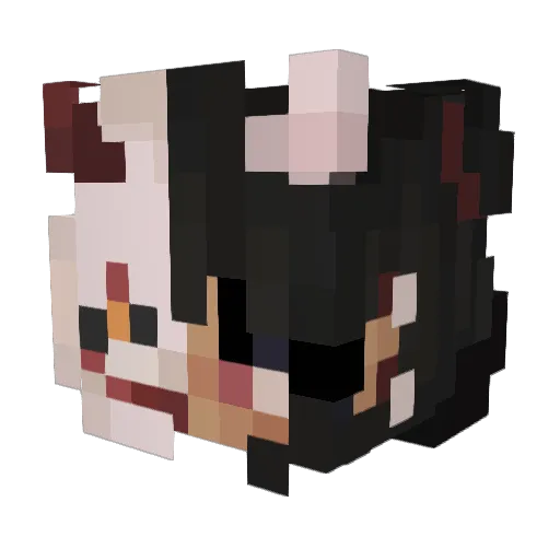 Angel808 Minecraft avatar head, 3D render