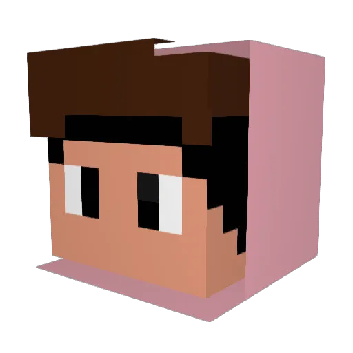 Angel922 Minecraft avatar head, 3D render