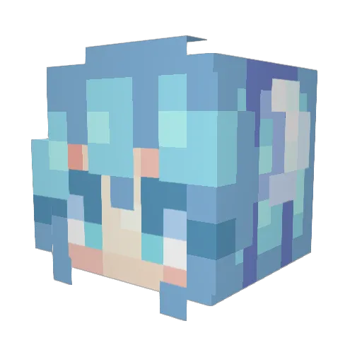 AngelAlana Minecraft avatar head, 3D render