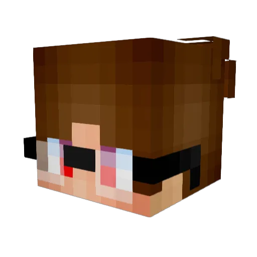 AngelAlchemist Minecraft avatar head, 3D render